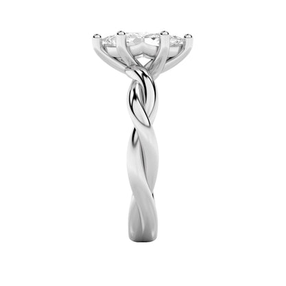 1.5CTW Marquise Lab-Grown Diamond Prong Twisted Shank Solitaire Engagement Ring 1 Stone