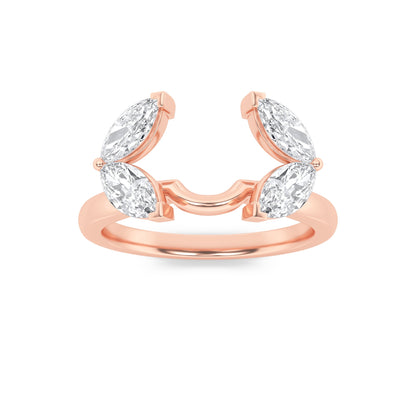1CTW Marquise Lab-Grown Diamond Prong Wrap Ring 4 Stones