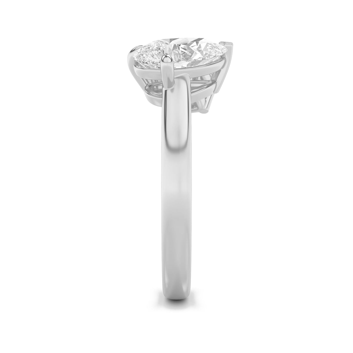 3CTW Emerald Lab-Grown Diamond Toi et Moi Fashion Ring 2 Stones
