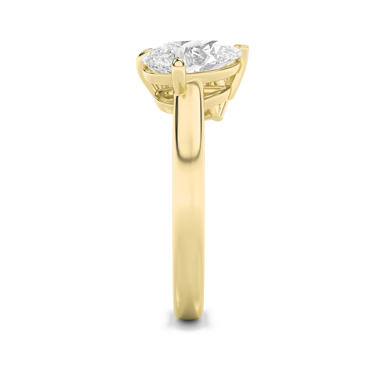 3CTW Emerald Lab-Grown Diamond Toi et Moi Fashion Ring 2 Stones