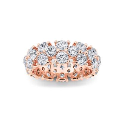 5CTW Round Lab-Grown Diamond Prong Eternity Band Ring 36 Stones