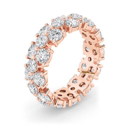 5CTW Round Lab-Grown Diamond Prong Eternity Band Ring 36 Stones