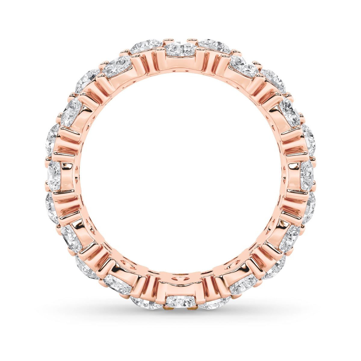 5CTW Round Lab-Grown Diamond Prong Eternity Band Ring 36 Stones