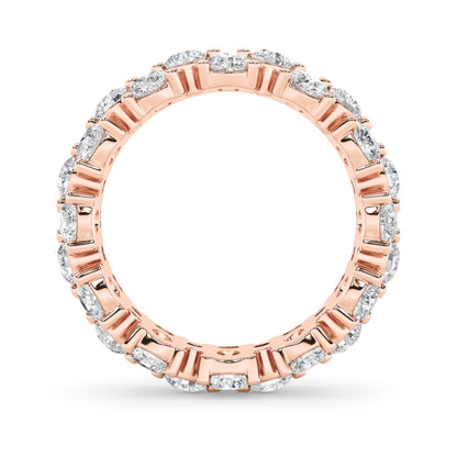 5CTW Round Lab-Grown Diamond Prong Eternity Band Ring 36 Stones