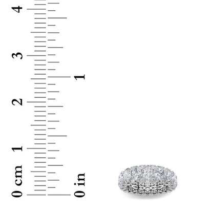 6CTW Oval Lab-Grown Diamond Prong Eternity Band Ring 54 Stones