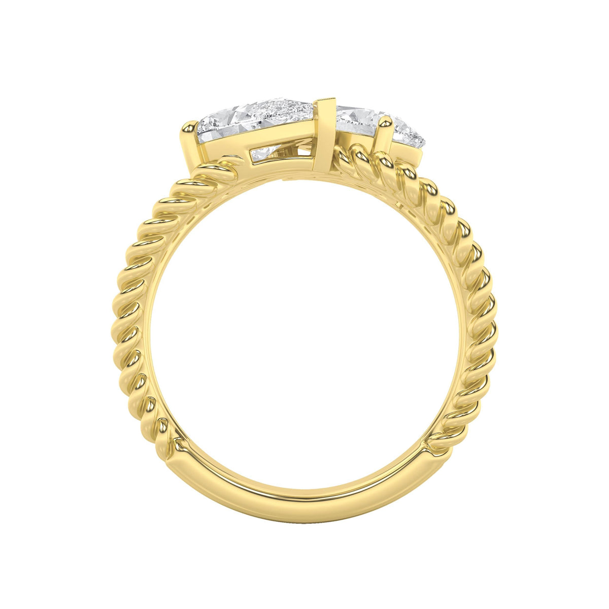 2CTW Pear Lab-Grown Diamond Prong Toi et Moi Fashion Ring 2 Stones