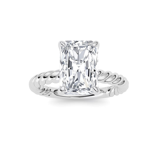 Radiant Lab-Grown Diamond Prong Ring 1 Stone