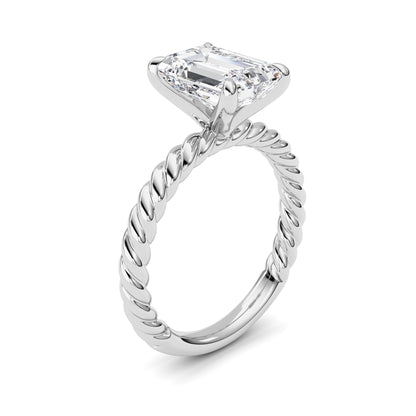 Radiant Lab-Grown Diamond Prong Ring 1 Stone