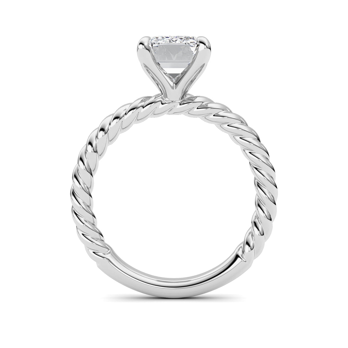 Radiant Lab-Grown Diamond Prong Ring 1 Stone