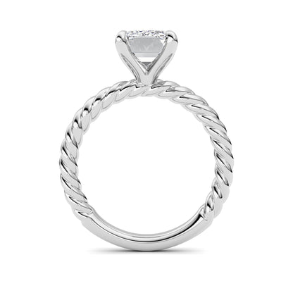 Radiant Lab-Grown Diamond Prong Ring 1 Stone