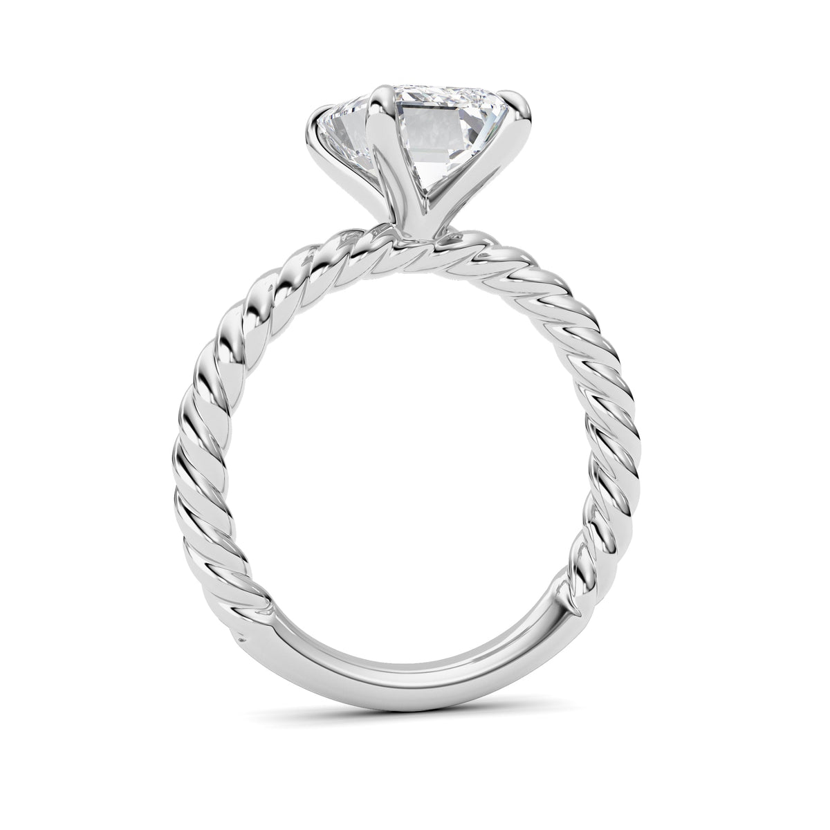 Radiant Lab-Grown Diamond Prong Ring 1 Stone
