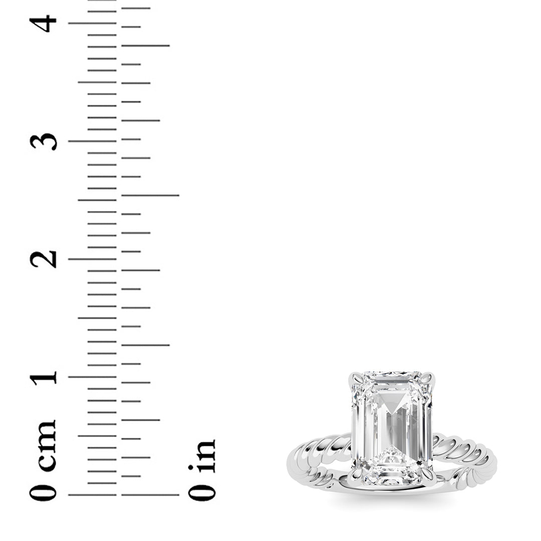 Radiant Lab-Grown Diamond Prong Ring 1 Stone