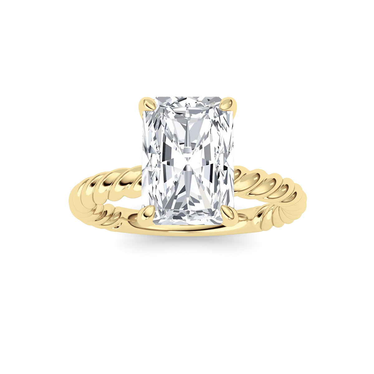 Radiant Lab-Grown Diamond Prong Ring 1 Stone