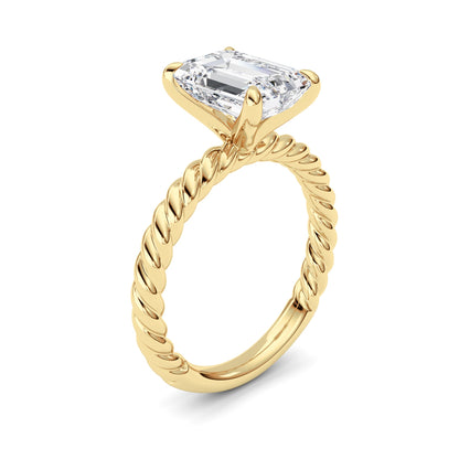 Radiant Lab-Grown Diamond Prong Ring 1 Stone