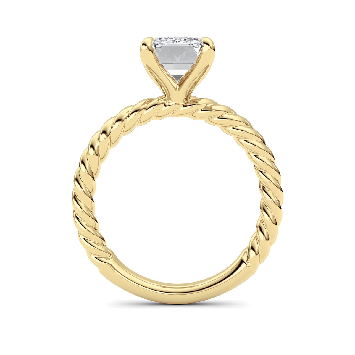 Radiant Lab-Grown Diamond Prong Ring 1 Stone