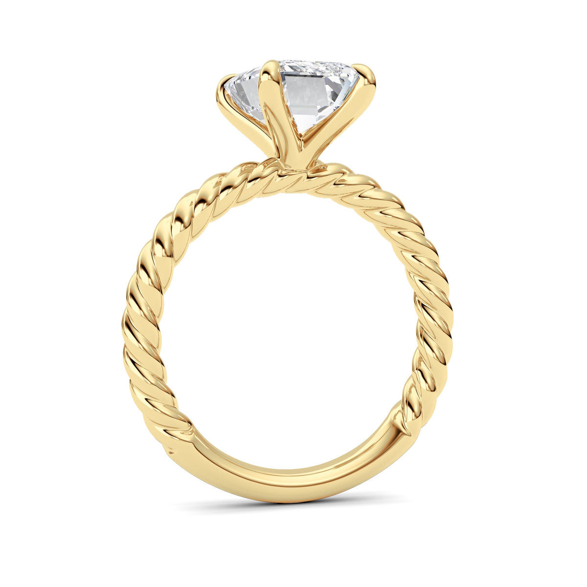 Radiant Lab-Grown Diamond Prong Ring 1 Stone