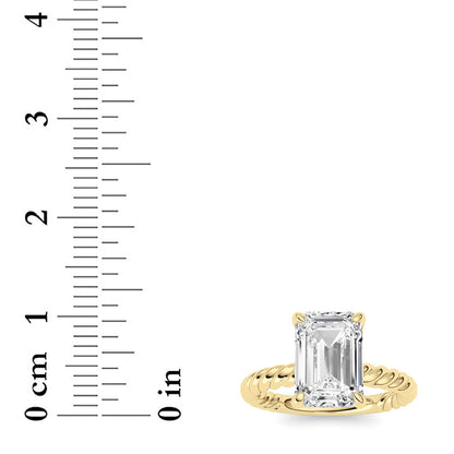 Radiant Lab-Grown Diamond Prong Ring 1 Stone