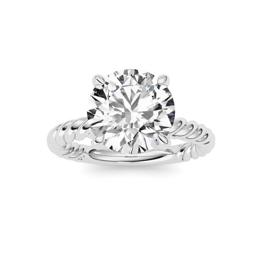 Round Lab-Grown Diamond Prong Ring 1 Stone
