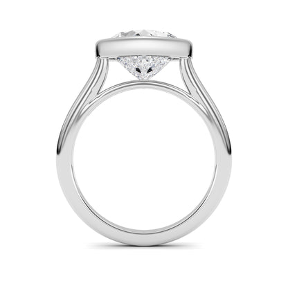Heart Lab-Grown Diamond Bezel Ring 1 Stone