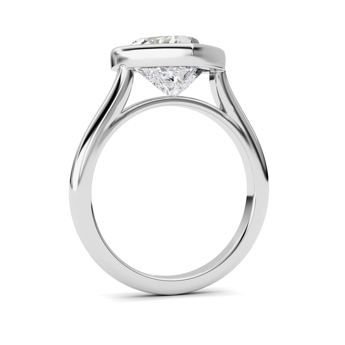 Heart Lab-Grown Diamond Bezel Ring 1 Stone