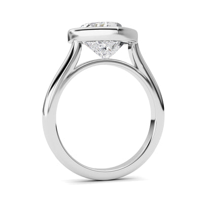 Heart Lab-Grown Diamond Bezel Ring 1 Stone