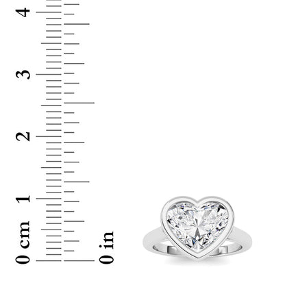Heart Lab-Grown Diamond Bezel Ring 1 Stone