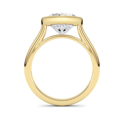 Heart Lab-Grown Diamond Bezel Ring 1 Stone