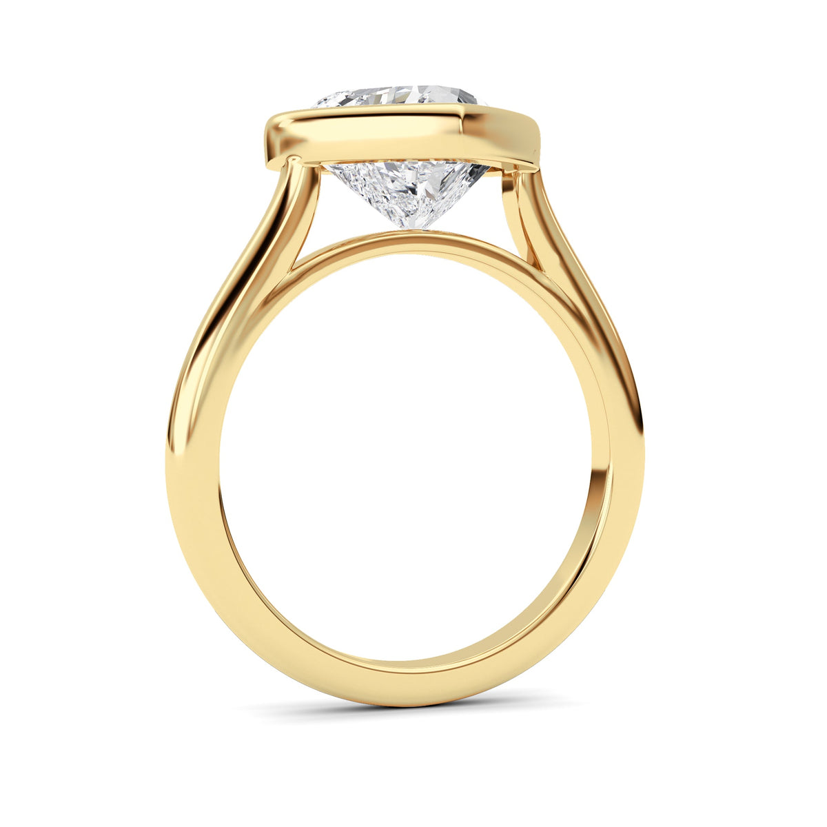 Heart Lab-Grown Diamond Bezel Ring 1 Stone