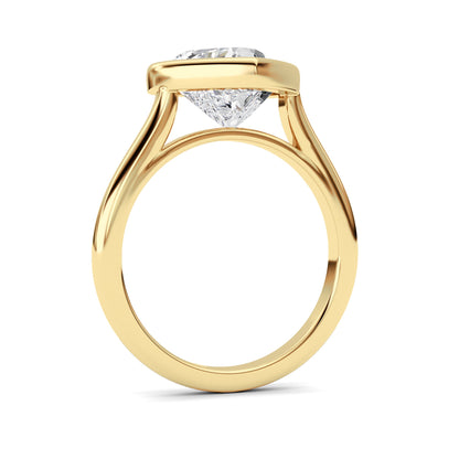 Heart Lab-Grown Diamond Bezel Ring 1 Stone