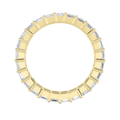 3.15CTW Emerald Lab-Grown Diamond Split Prong Eternity Ring 25 Stones