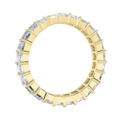 3.15CTW Emerald Lab-Grown Diamond Split Prong Eternity Ring 25 Stones
