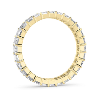 3.35CTW Emerald Lab-Grown Diamond Split Prong Eternity Ring