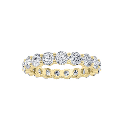 2.75CTW Round Lab-Grown Diamond Split Prong Eternity Ring 16 Stones