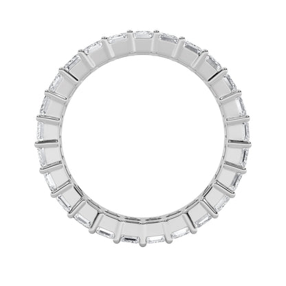 5CTW Emerald Lab-Grown Diamond Split Prong Eternity Ring 23 Stones
