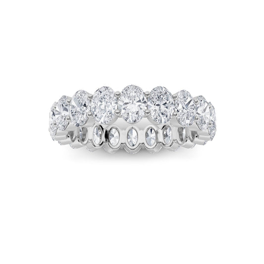 4CTW Oval Lab-Grown Diamond Split Prong Eternity Ring