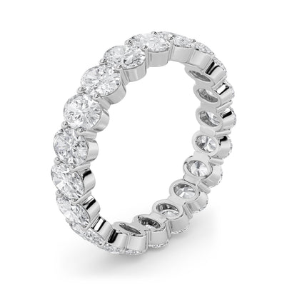 4CTW Oval Lab-Grown Diamond Split Prong Eternity Ring