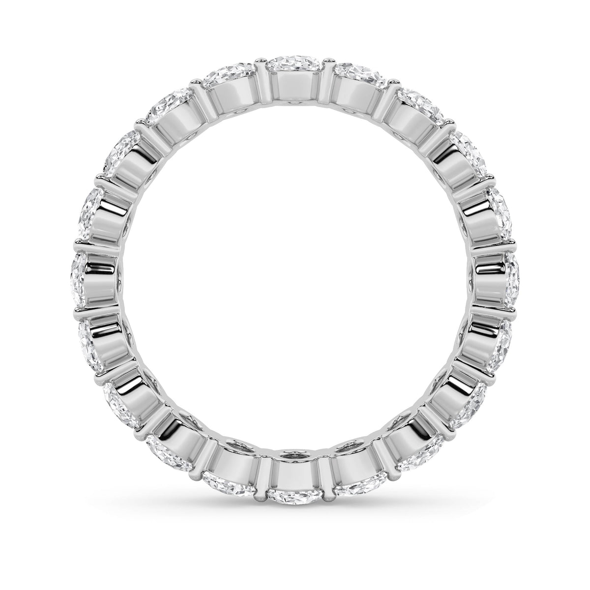 4CTW Oval Lab-Grown Diamond Split Prong Eternity Ring