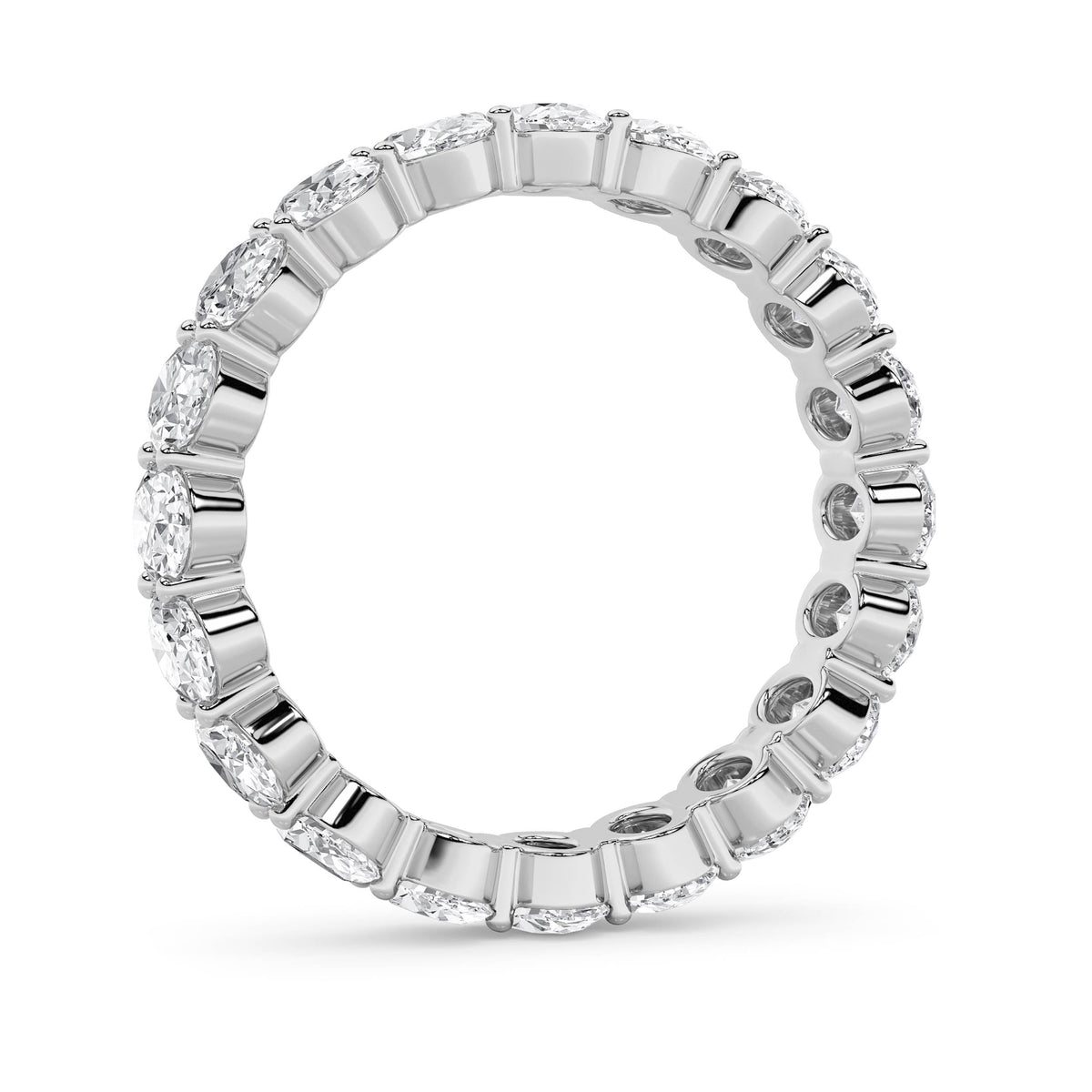 4CTW Oval Lab-Grown Diamond Split Prong Eternity Ring