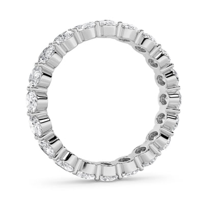 4CTW Oval Lab-Grown Diamond Split Prong Eternity Ring