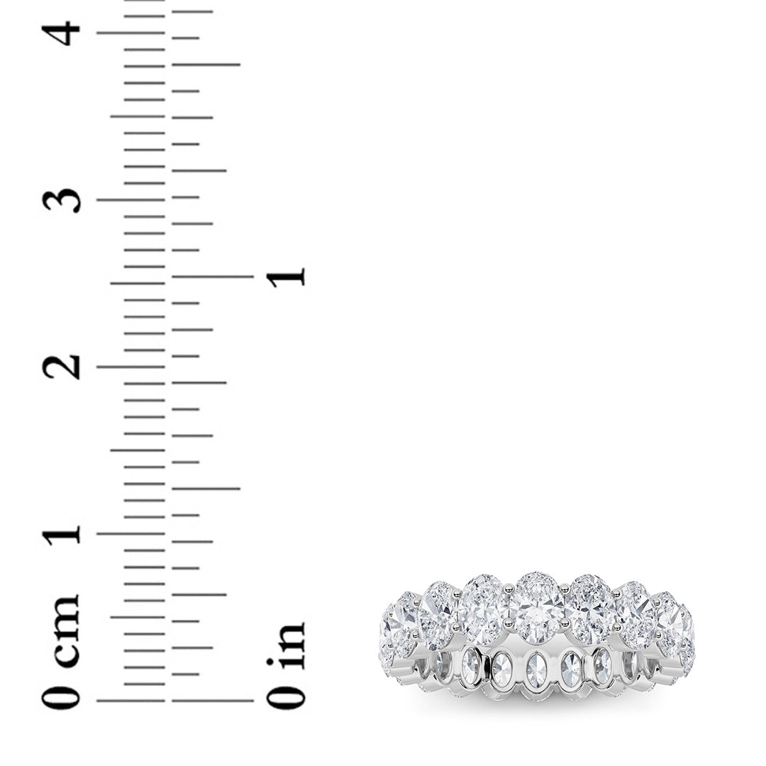 4CTW Oval Lab-Grown Diamond Split Prong Eternity Ring