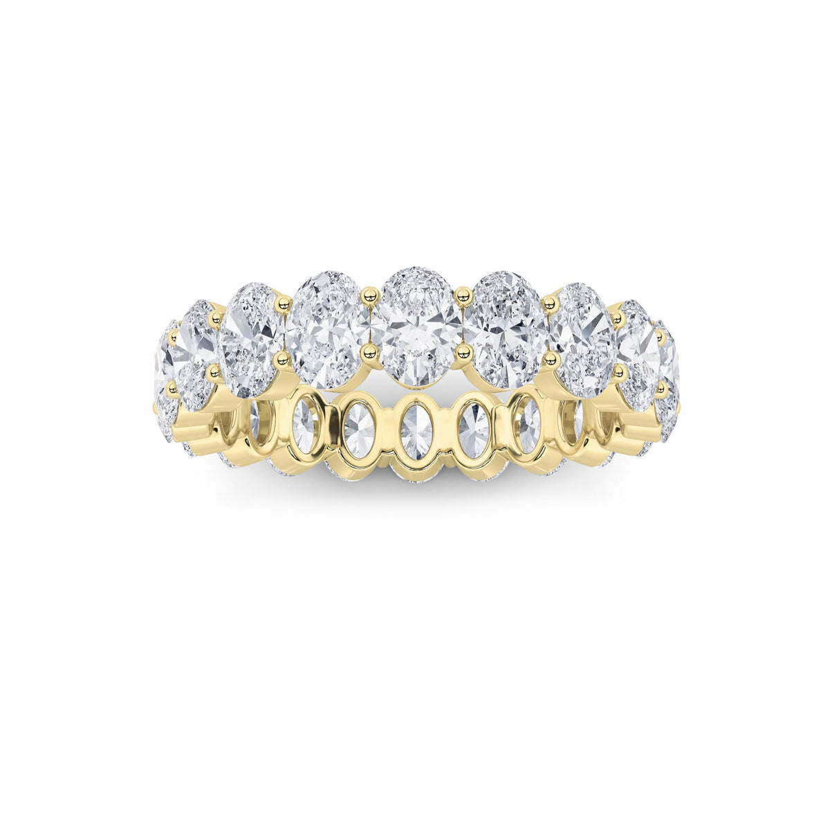 4CTW Oval Lab-Grown Diamond Split Prong Eternity Ring