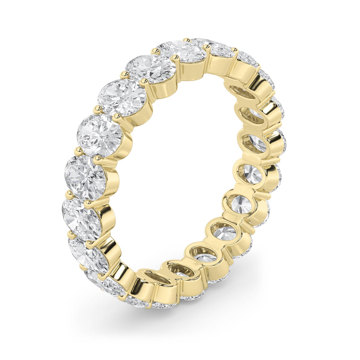 4CTW Oval Lab-Grown Diamond Split Prong Eternity Ring