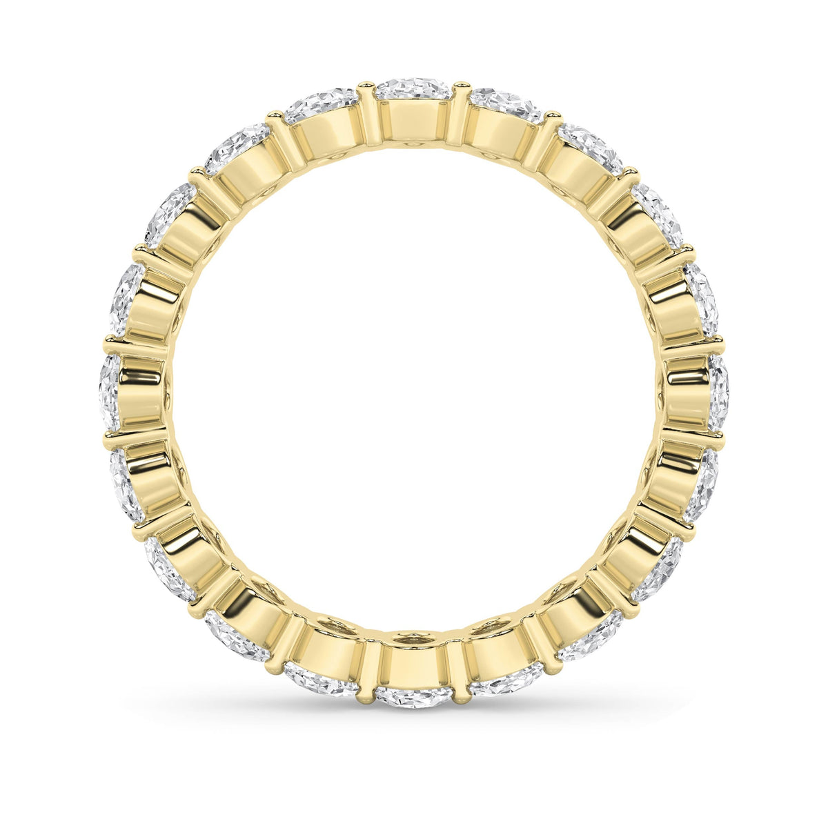 4CTW Oval Lab-Grown Diamond Split Prong Eternity Ring