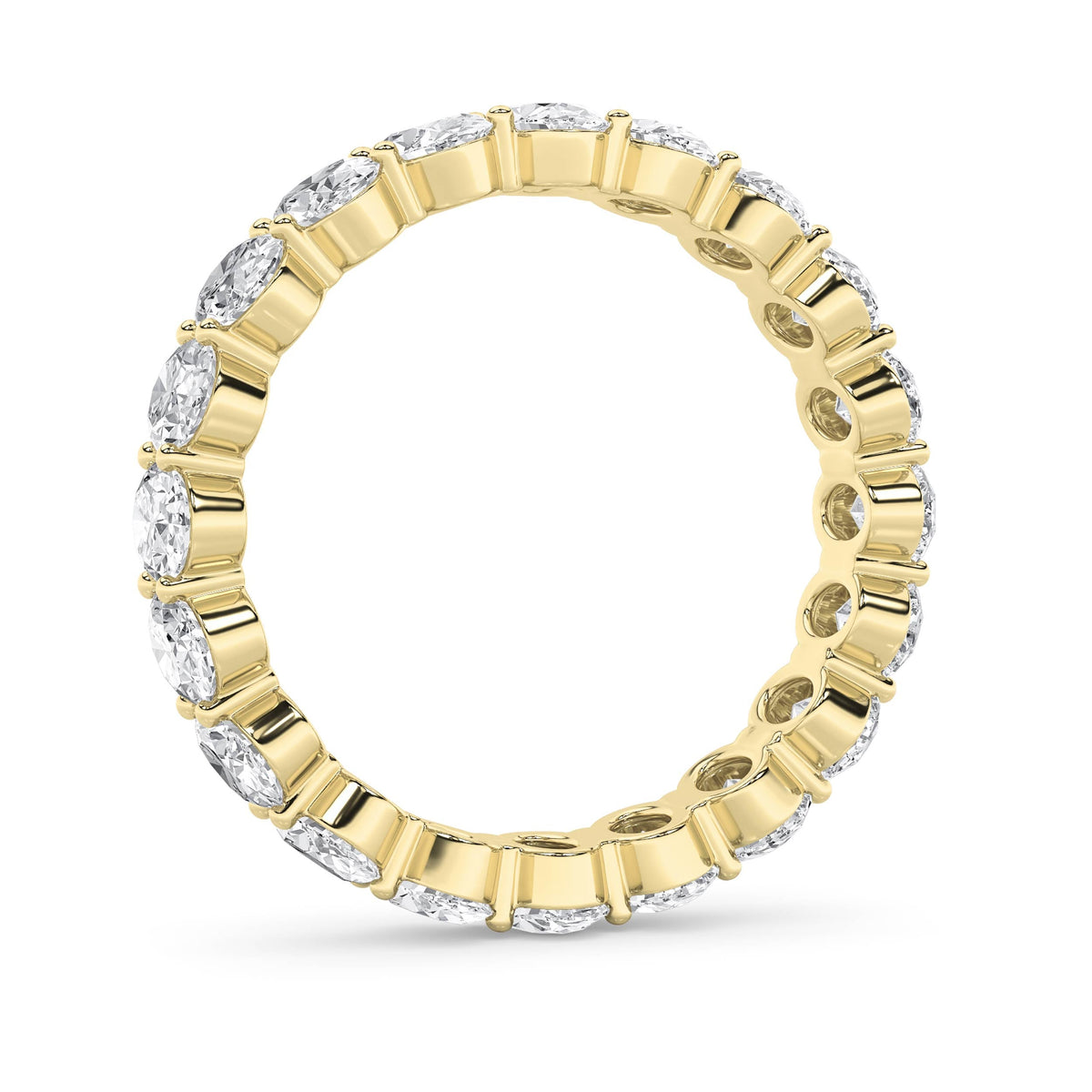 4CTW Oval Lab-Grown Diamond Split Prong Eternity Ring