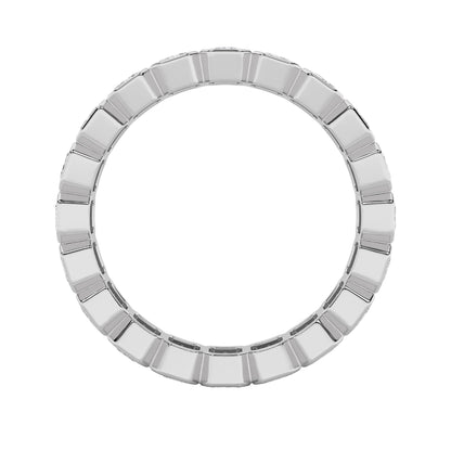 2.5CTW Emerald Lab-Grown Diamond Bezel Eternity Band Ring