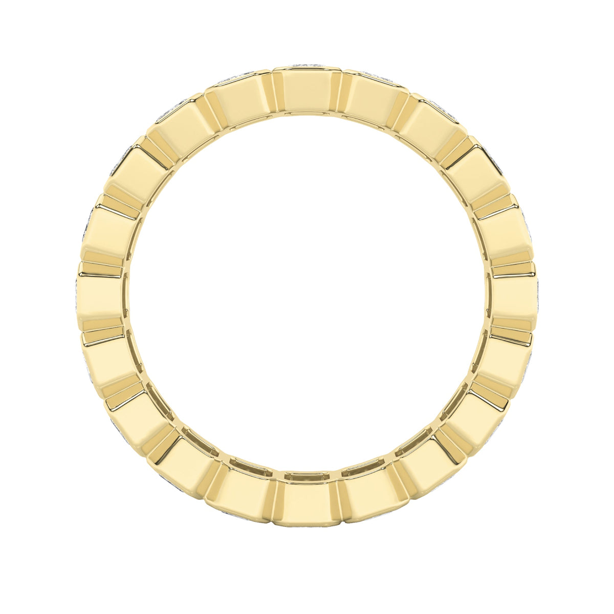 2.5CTW Emerald Lab-Grown Diamond Bezel Eternity Band Ring