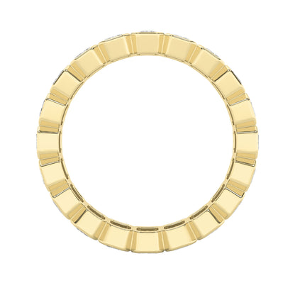 2.5CTW Emerald Lab-Grown Diamond Bezel Eternity Band Ring
