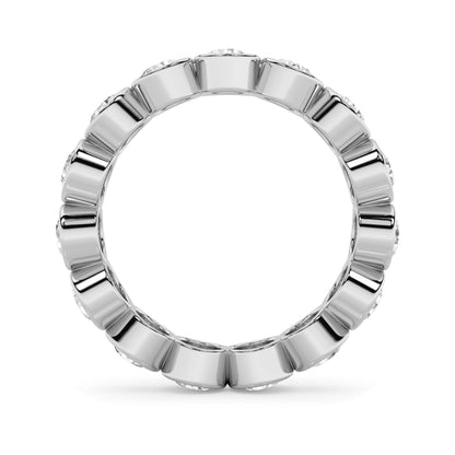 2.7CTW Round Lab-Grown Diamond Bezel Eternity Band Ring