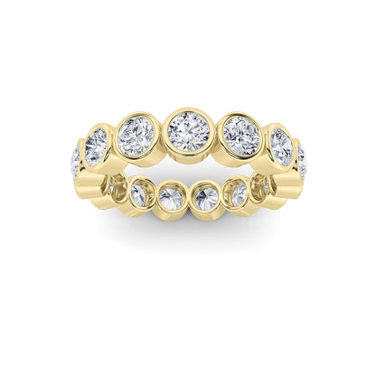 2.7CTW Round Lab-Grown Diamond Bezel Eternity Band Ring