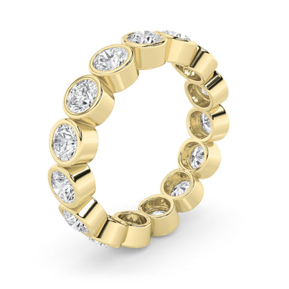 2.7CTW Round Lab-Grown Diamond Bezel Eternity Band Ring